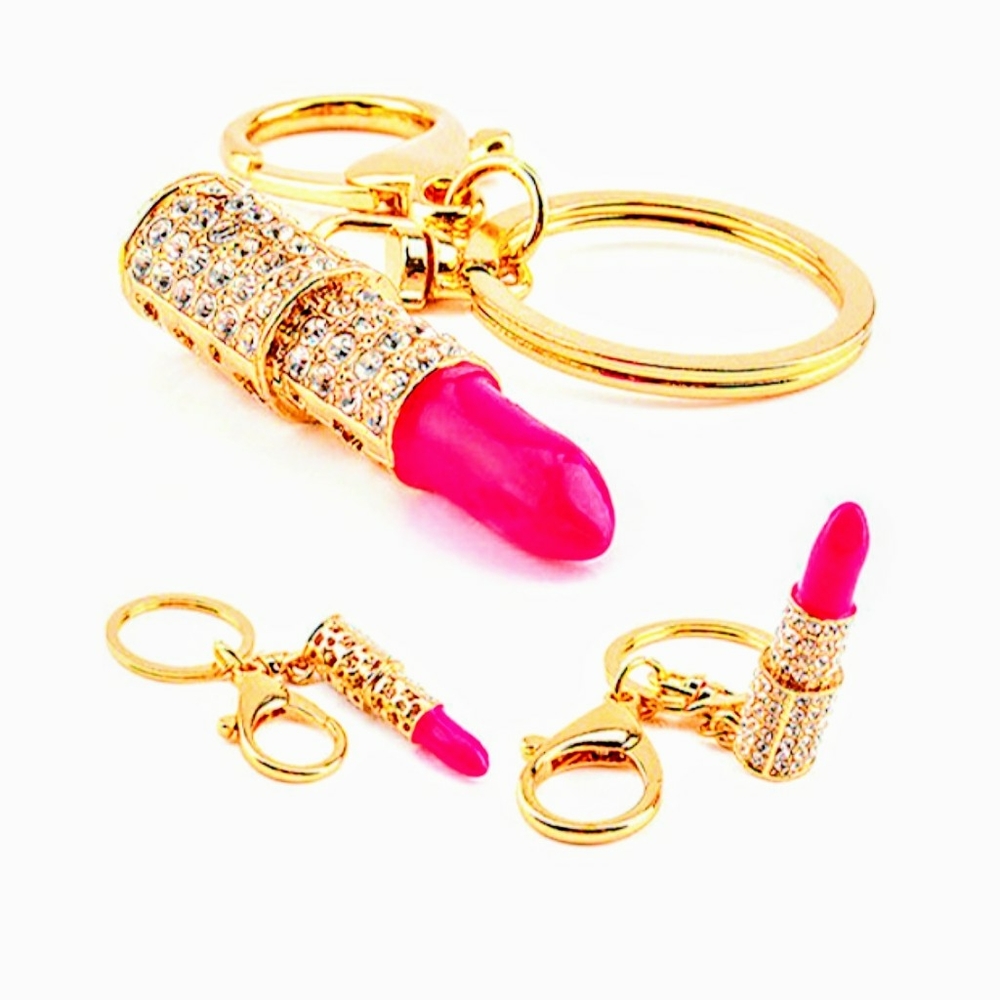 COMING BACK SOON! 5🌟Rated Bling Lipstick Keychain - Picture 1 of 4